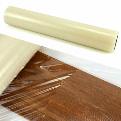 ভালো দাম নমুনা ফিল্ম গরম বিক্রয় 60cm*60mic*50m স্বচ্ছ সিঁড়ি কভার ফিল্ম ফ্লোর ডাস্ট প্রুফ জন্য অনলাইন